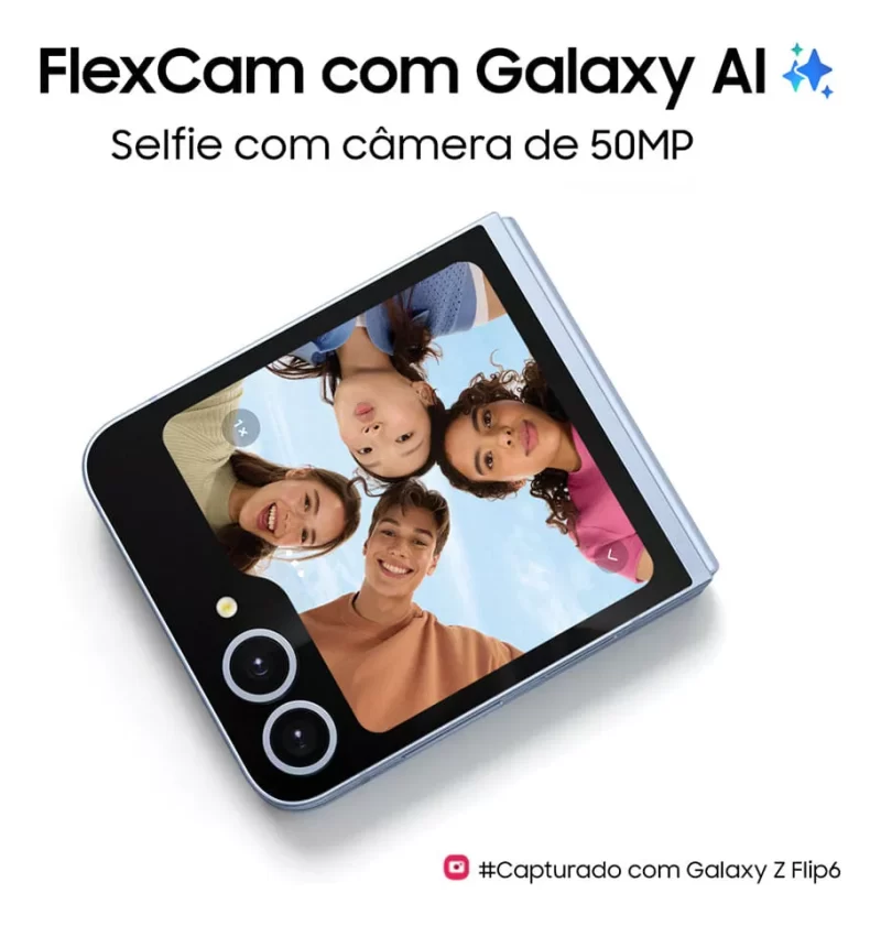 Galaxy Z Flip 6 Cinza - 256GB/12RAM
